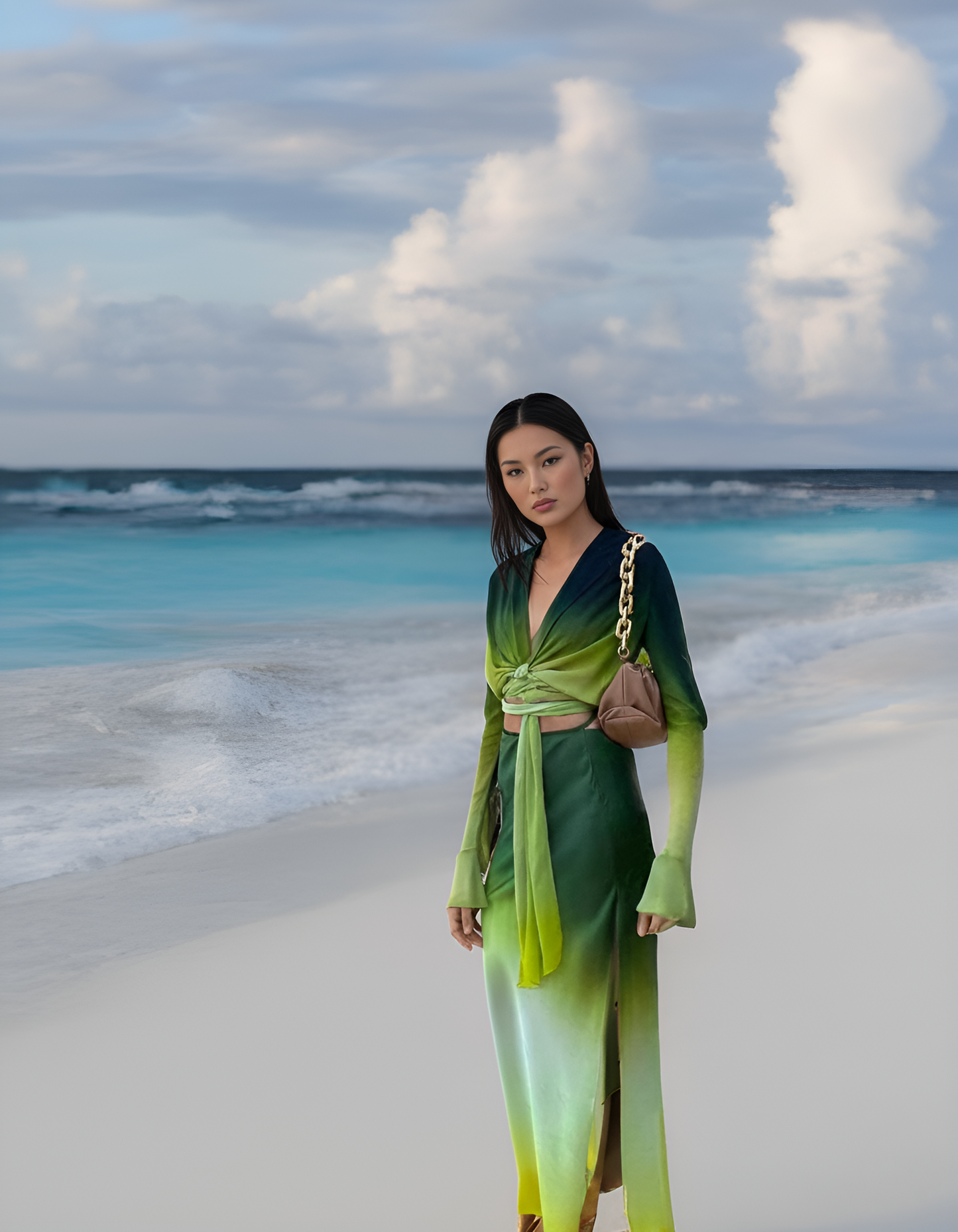 Green Yellow Ombre Top