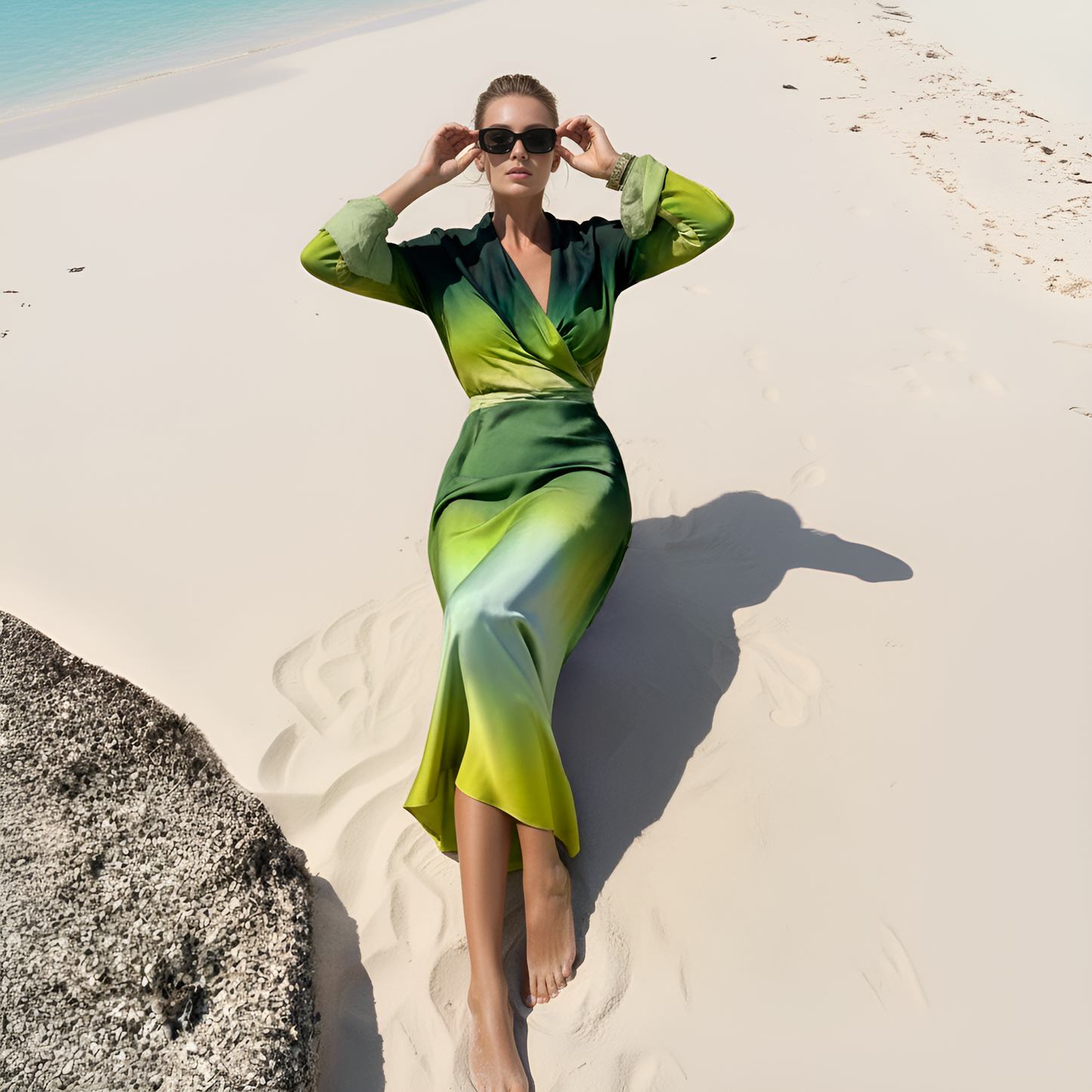 Green Yellow Ombre Top