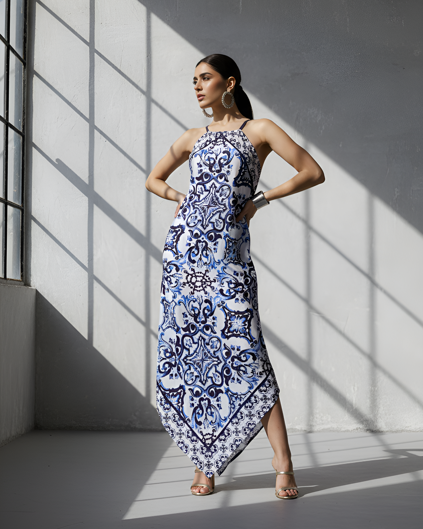 Majolica Halter Handkerchief Dress