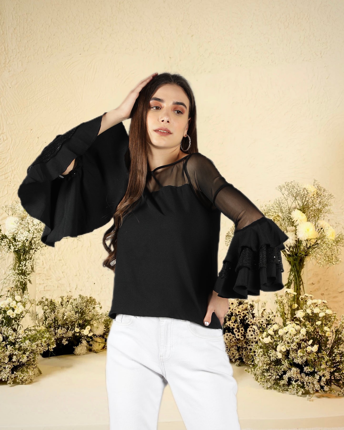 CLEARANCE - Cher Ruffle Top