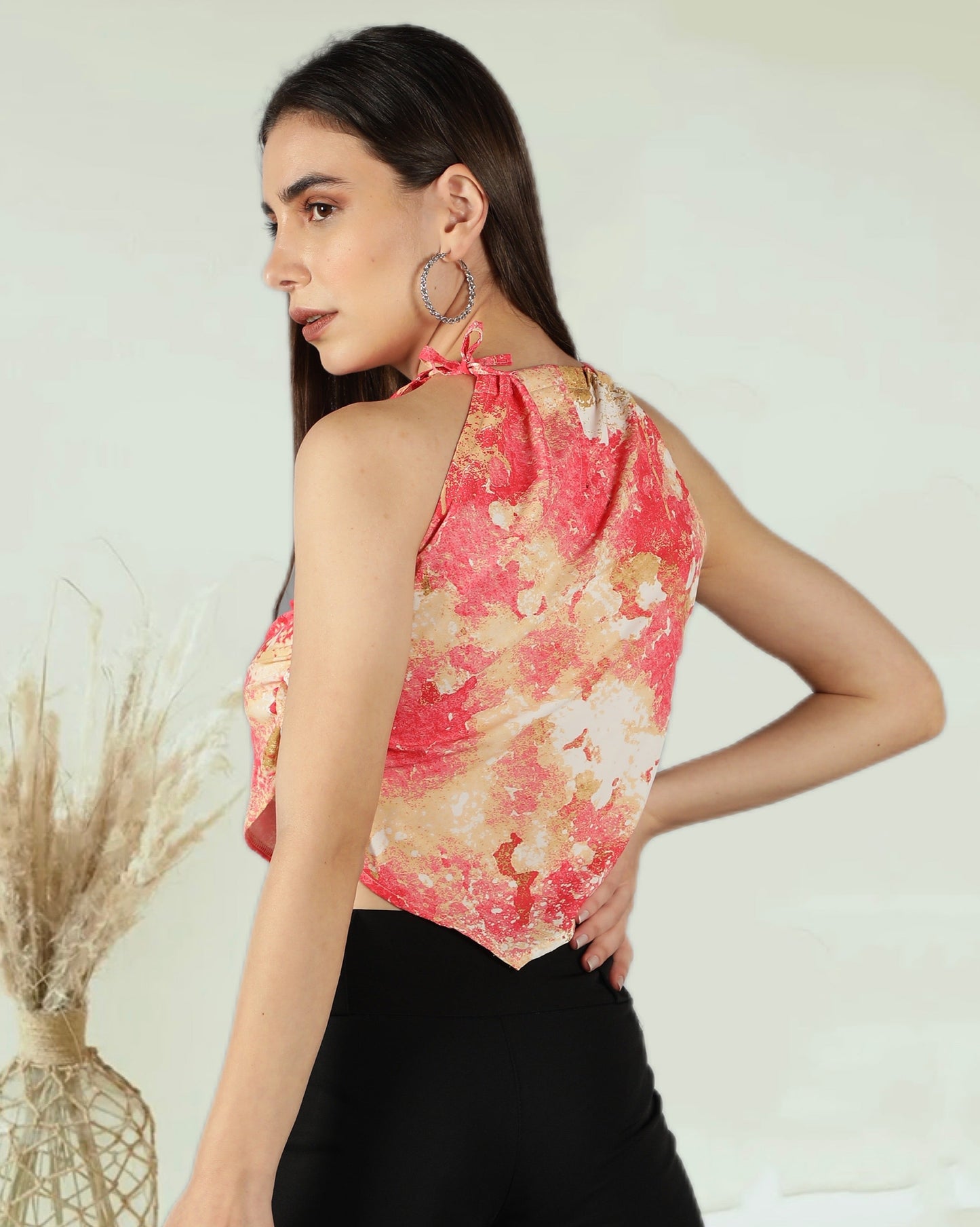 CLEARANCE - Sally Printed Handkerchief Top