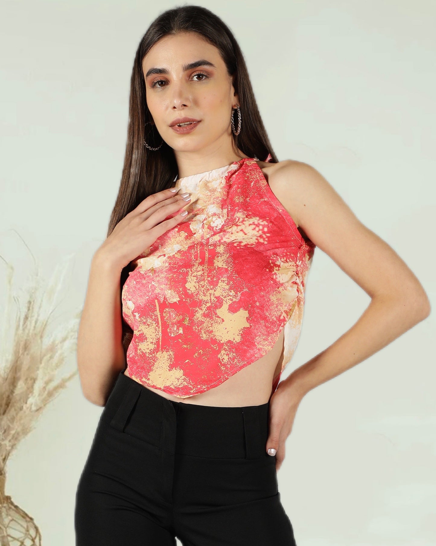 CLEARANCE - Sally Printed Handkerchief Top