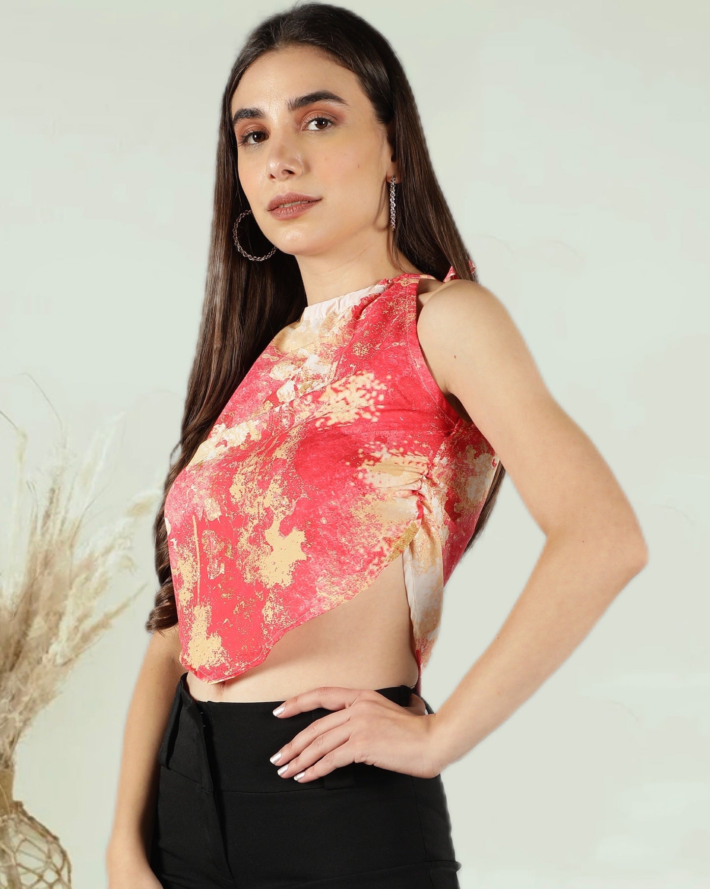 CLEARANCE - Sally Printed Handkerchief Top