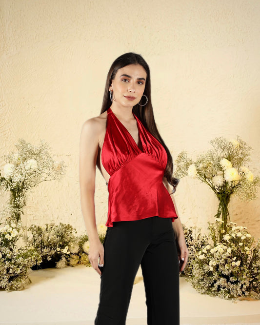 CLEARANCE - Red Halter Top